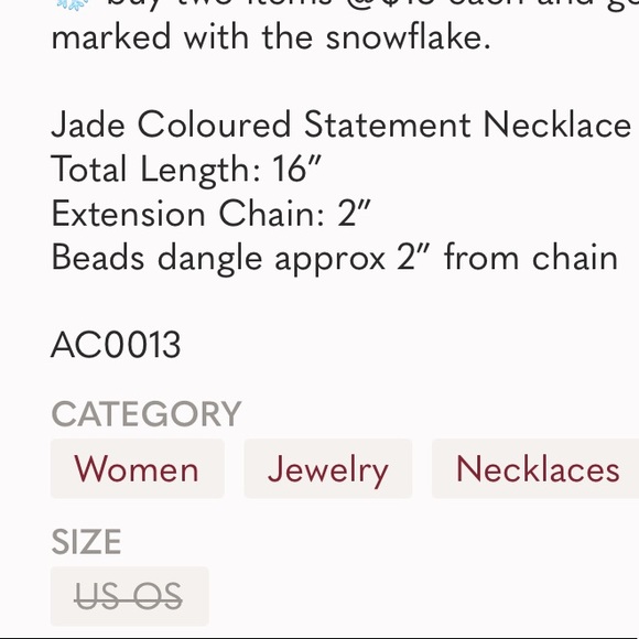 Jade Coloured Statement Necklace - Picture 4 of 4